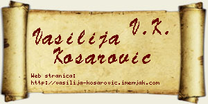 Vasilija Košarović vizit kartica